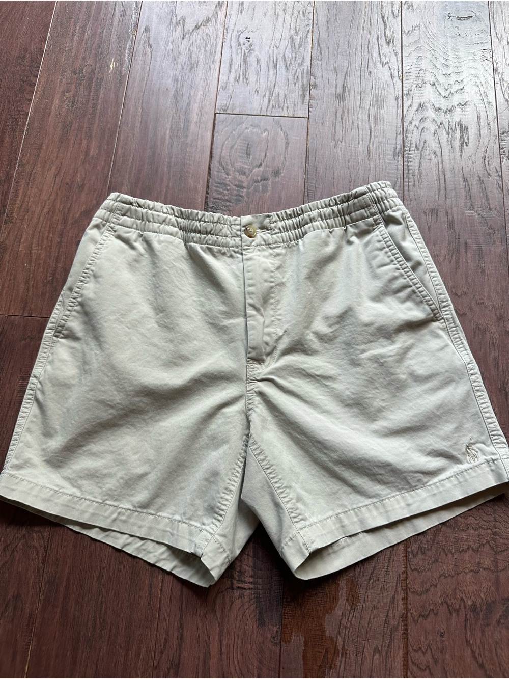 Polo by Ralph Lauren Men's Light Khaki Flat-Front Casual Shorts